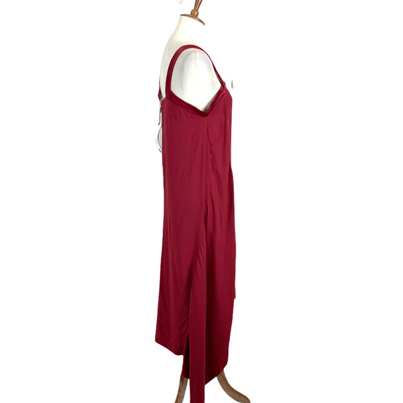 Italian Designer Asymmetrical Cocktail Dress XS MASSIMO REBECCHI Burgundy NEW - Picture 6 of 7